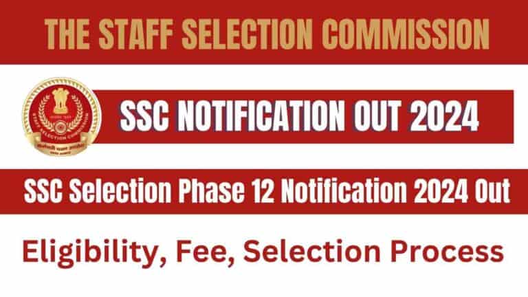 Ssc Selection Phase Notification Out Eligibility Fee