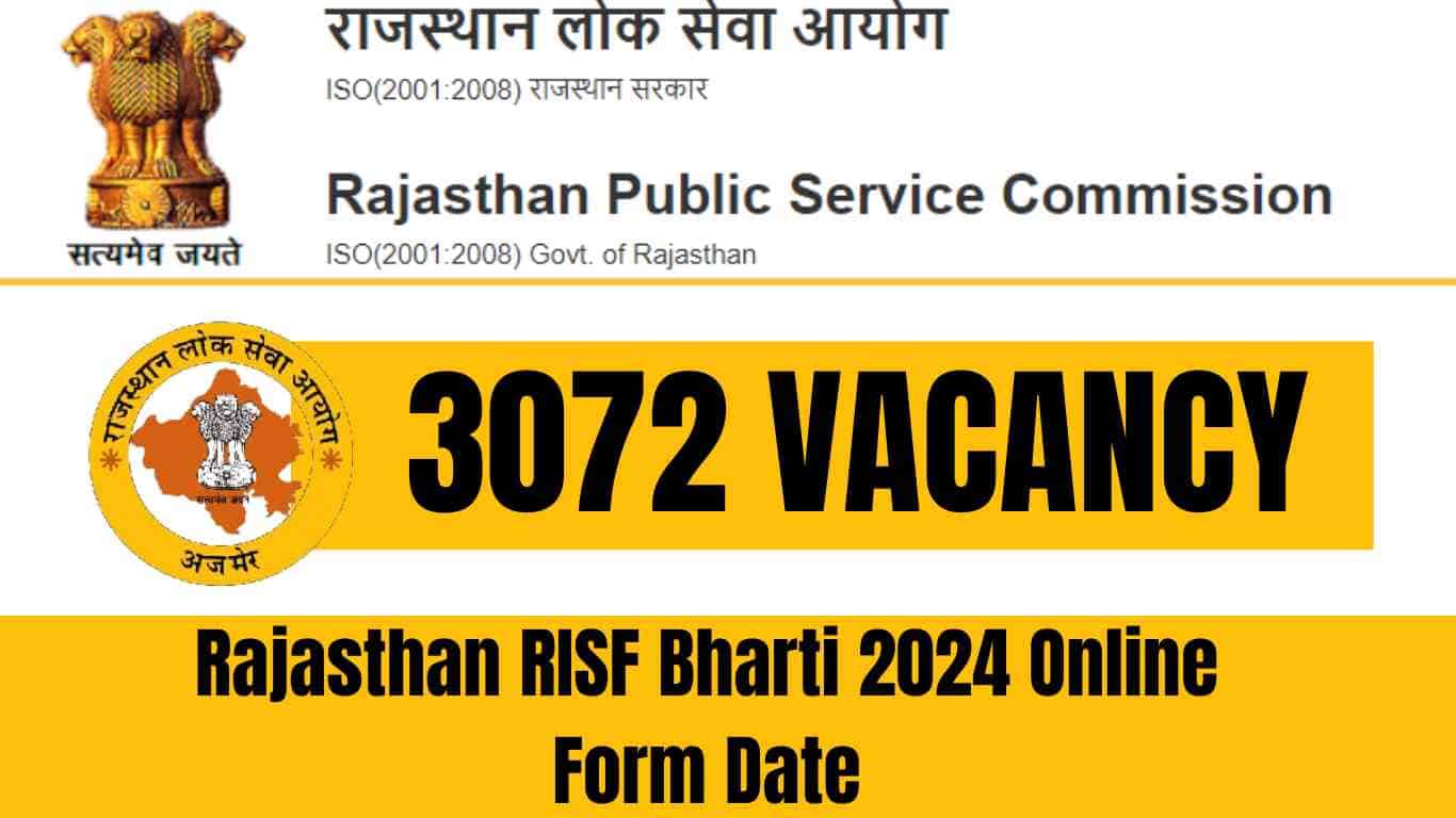 Rajasthan RISF Bharti 2024 Online Form Date ऑनलाइन आवेदन की प्रक्रिया