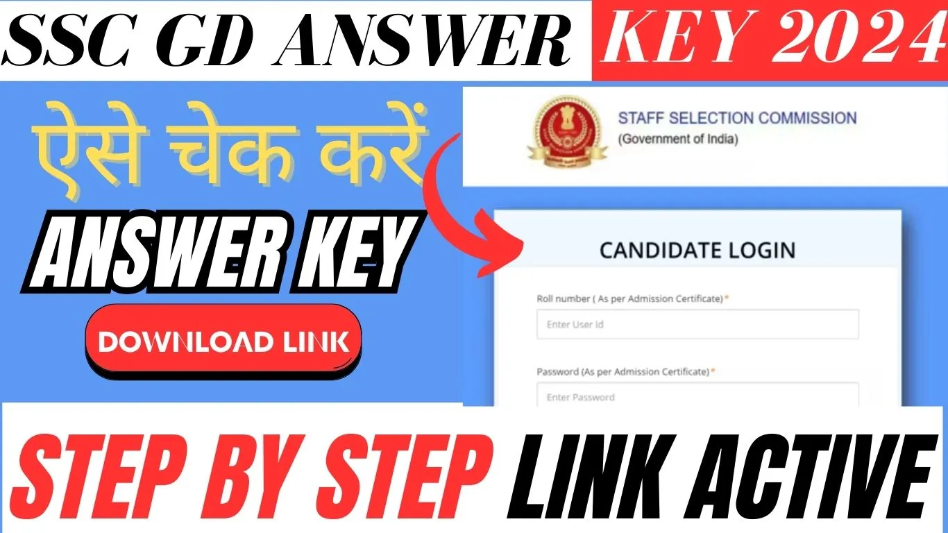 SSC GD Answer Key 2024 Fdf Direct Download Link, Response Sheet