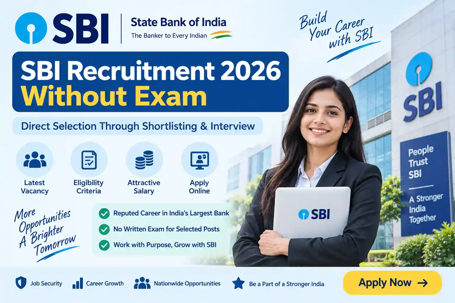 SBI Recruitment 2026 Without Exam